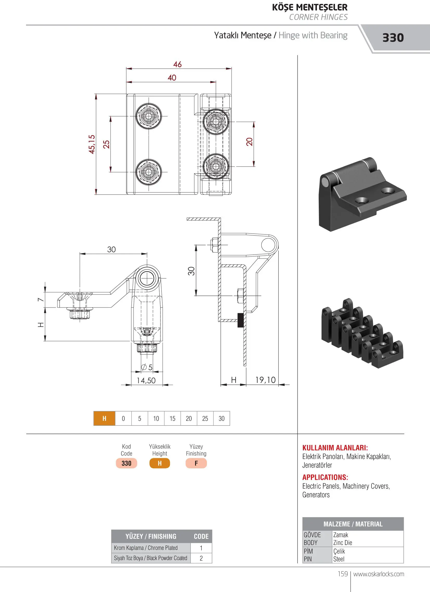 کاتالوگ لولا کنجی اسکار کد 330